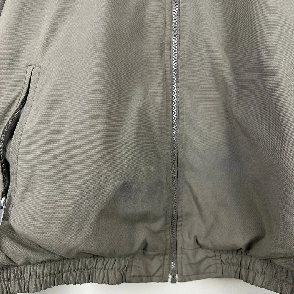 Cabela's Mens XL Tall Hooded Jacket Olive Green Duck Embroidery Fleece Lined NEW